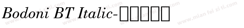 Bodoni BT Italic字体转换
